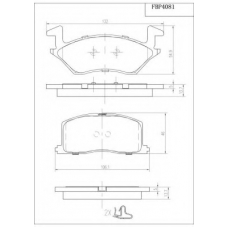 FBP4081 FI.BA Комплект тормозных колодок, дисковый тормоз