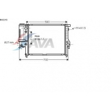 BW2143 AVA Радиатор, охлаждение двигателя