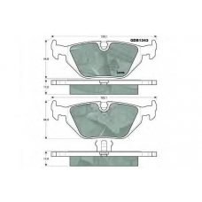 GDB1343 TRW Комплект тормозных колодок, дисковый тормоз