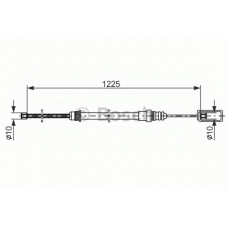 1 987 477 453 BOSCH Трос, стояночная тормозная система