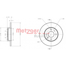 6110585 METZGER Тормозной диск