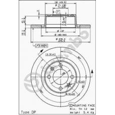 08.8727.10 BREMBO Тормозной диск