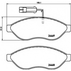 8DB 355 020-651 HELLA Комплект тормозных колодок, дисковый тормоз