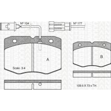 8110 15007 TRIDON Brake pads - front