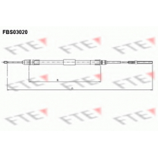 FBS03020 FTE Трос, стояночная тормозная система