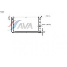 VO2058 AVA Радиатор, охлаждение двигателя