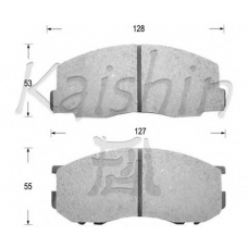D2026 KAISHIN Комплект тормозных колодок, дисковый тормоз