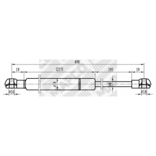 91924 MAPCO Газовая пружина, крышка багажник