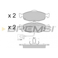 BP2561 BREMSI Комплект тормозных колодок, дисковый тормоз