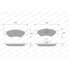 151-1724 WEEN Комплект тормозных колодок, дисковый тормоз