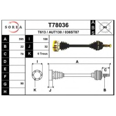 T78036 EAI Приводной вал