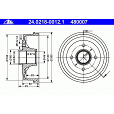 24.0218-0012.1 ATE Тормозной барабан