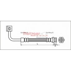 4111019 METZGER Тормозной шланг