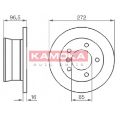 1031864 KAMOKA Тормозной диск