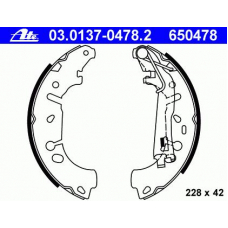 03.0137-0478.2 ATE Комплект тормозных колодок