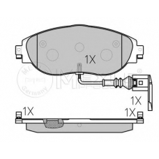 025 251 1720/W MEYLE Комплект тормозных колодок, дисковый тормоз