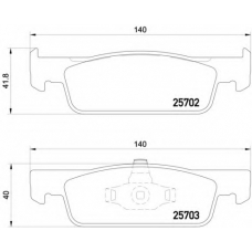 P 68 059 BREMBO Комплект тормозных колодок, дисковый тормоз