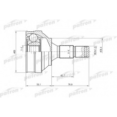PCV1446 PATRON Шарнирный комплект, приводной вал