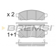 BP3501 BREMSI Комплект тормозных колодок, дисковый тормоз