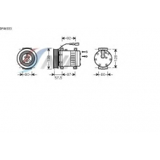 DFAK033 AVA Компрессор, кондиционер