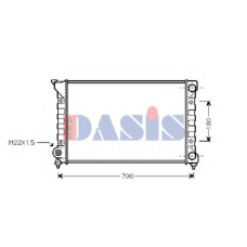 040690N AKS DASIS Радиатор, охлаждение двигателя