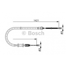 1 987 477 633 BOSCH Трос, стояночная тормозная система