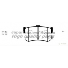 1083-2050 ASHUKI Комплект тормозных колодок, дисковый тормоз