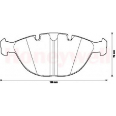 571993B BENDIX Комплект тормозных колодок, дисковый тормоз