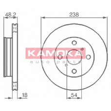 103826 KAMOKA Тормозной диск