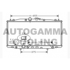 104515 AUTOGAMMA Радиатор, охлаждение двигателя