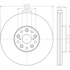 8DD 355 116-911 HELLA PAGID Тормозной диск