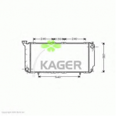 31-1021 KAGER Радиатор, охлаждение двигателя