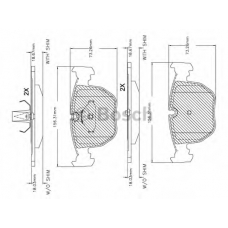 F 03B 150 261 BOSCH Комплект тормозных колодок, дисковый тормоз