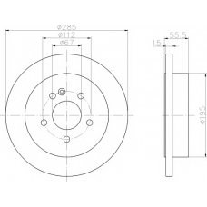 8DD 355 105-841 HELLA PAGID Тормозной диск