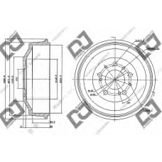 BR1037 DJ PARTS Тормозной барабан