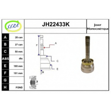 JH22433K SERA Шарнирный комплект, приводной вал