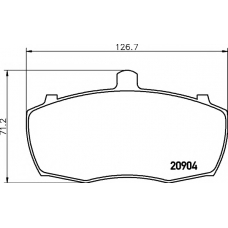 8DB 355 005-851 HELLA PAGID Комплект тормозных колодок, дисковый тормоз