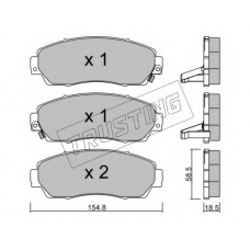 920.0 TRUSTING Комплект тормозных колодок, дисковый тормоз