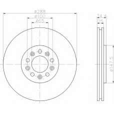 8DD 355 107-601 HELLA Тормозной диск