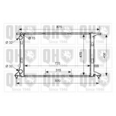 QER1493 QUINTON HAZELL Радиатор, охлаждение двигателя