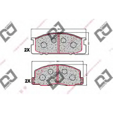 BP1556 DJ PARTS Комплект тормозных колодок, дисковый тормоз