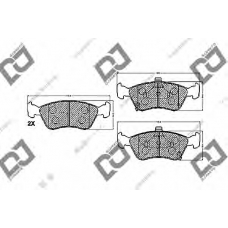 BP1364 DJ PARTS Комплект тормозных колодок, дисковый тормоз