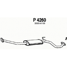 P4260 FENNO Средний глушитель выхлопных газов