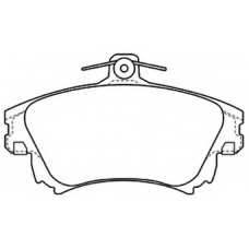 AKD-3126 ASVA Комплект тормозных колодок, дисковый тормоз