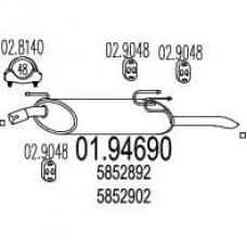 01.94690 MTS Глушитель выхлопных газов конечный