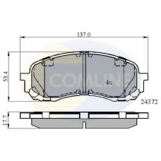 CBP01778 COMLINE Комплект тормозных колодок, дисковый тормоз