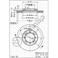 09.5009.10 BREMBO Тормозной диск