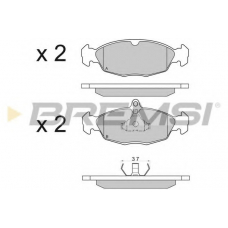 BP2520 BREMSI Комплект тормозных колодок, дисковый тормоз