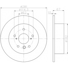 8DD 355 118-311 HELLA PAGID Тормозной диск