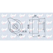 15-3223 IPD Натяжной ролик, ремень грм